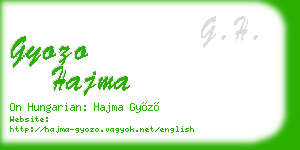 gyozo hajma business card