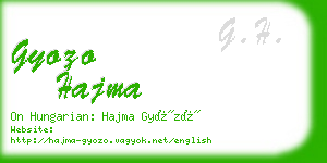 gyozo hajma business card